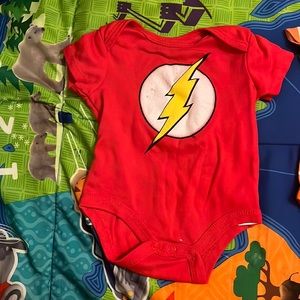 This is a flash onesie red size 0-3 months